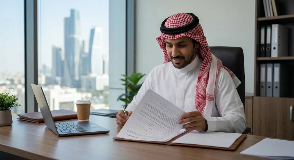 نموذج عقد عمل بائع سعودي